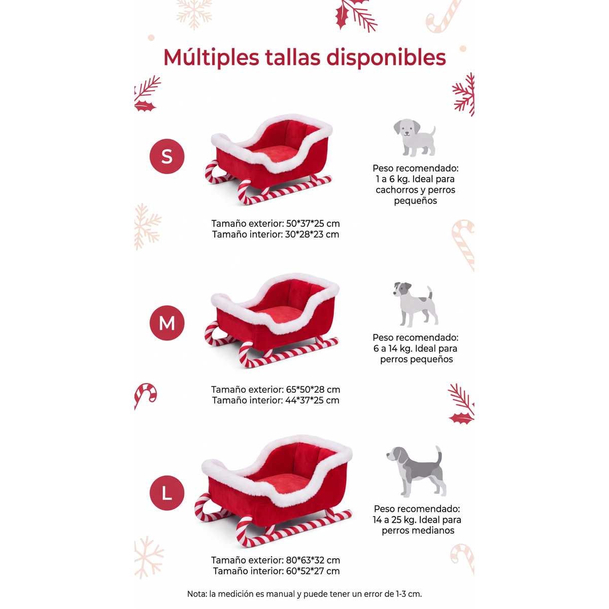 Cama Navideña Para Mascotas